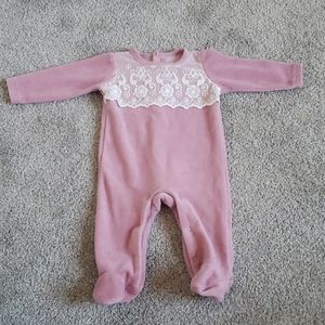 Girls 0-3 Month Footie/Sleeper